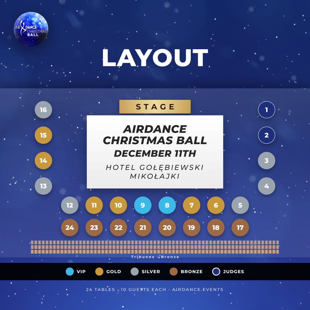 Friday 11 December 2026 seating layout